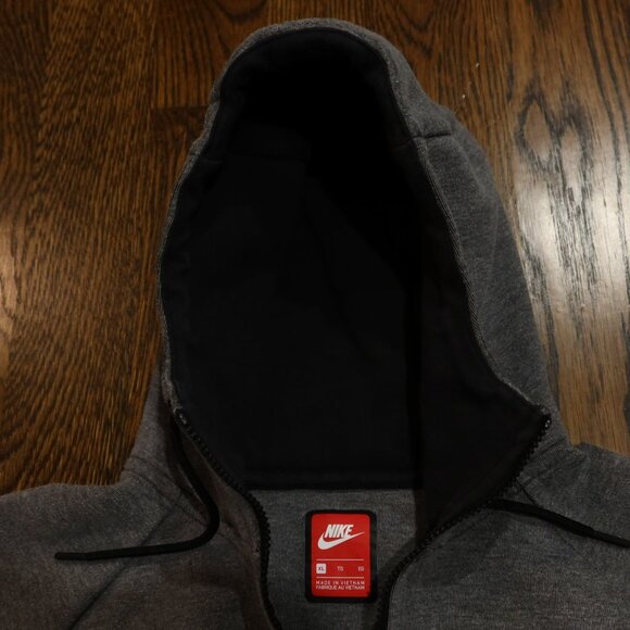 Nike Tech Fleece Windrunner Hoodie Heather Grey Sweatshirt Mens  XL 805144 091 - Picture 8 of 11